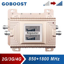 Amplificador celular b5 b3 do impulsionador do sinal da faixa dupla de goboost 2g 3g cdma 850 4g lte 1800 mhz para o repetidor do telefone celular 2024 - compre barato