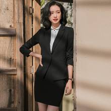 Formal Black Blazer Women Business Suits with Skirt and Jacket Sets Office Ladies Work Wear Office Uniform Styles 2024 - buy cheap