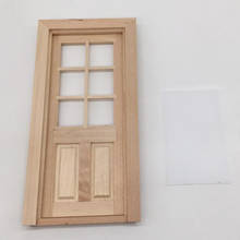 New Wood External Single Door Unpainted DIY Accessories 1/12 Dollhouse Miniature 2024 - buy cheap