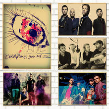 Póster de Papel Kraft de la banda de Rock Coldplay, pegatinas de pared, póster Retro, pintura decorativa, nueva música 2024 - compra barato