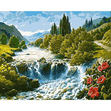 GATYZTORY Paint By Number Canvas Painting Kits Home Decor DIY Frame Painting By Numbers Nature Landscape on canvas Room Decorat 2024 - купить недорого