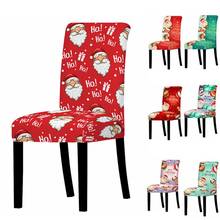 3D Christmas Deer Print Chair Cover for Dining Room Chairs Covers High Back Living Room Chair Cover for Chairs for Party Wedding 2024 - buy cheap