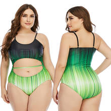 2021 New Women Plus Size Swimsuit One Piece Push Up Swimwear Large Big Plussize Swimming  Beachwear Bathing Suits  For Famale 2024 - buy cheap