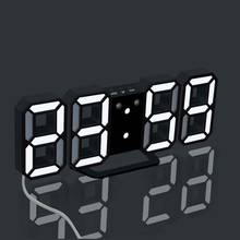 3D LED Wall Digital Clock Electronic Alarm Clock For Living Room Bedroom Decoration Stereoscopic Wall Clock 2024 - buy cheap