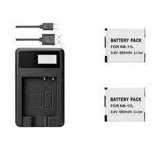 NB-11L, NB11L NB-11LH, NB11LH Battery+USB Charger for Canon PowerShot A2300 IS A2600 A3400 IS A3500 IS ELPH 115 HS ELPH 160. 2024 - buy cheap