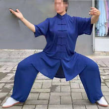 unisex 6Color Black/Blue/Khaki Pure Cotton High Quality Tai Chi Uniforms Taichi Kung Fu/Martial Arts Suits Wushu Taiji Clothing 2024 - buy cheap