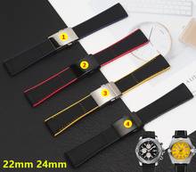 Nylon fabric black Watch Band Watchband For Breitling strap for NAVITIMER WORLD Avenger/navitimer belt 22mm 24mm folding buckle 2024 - buy cheap