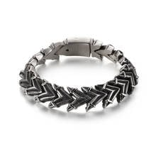 New fashion men's jewelry domineering exaggerated personality punk skull titanium steel men's bracelet 2024 - buy cheap