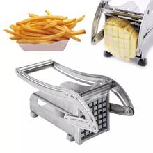 Máquina de batata frita manual de aço inoxidável, para casa, ferramenta de cozinha, cortador de frutas, fatiador de batatas fritas 2024 - compre barato