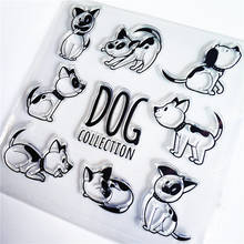 14*14cm The pet dog Transparent Clear Stamps / Silicone Seals Roller Stamp for DIY scrapbooking photo album/Card Making 2024 - buy cheap