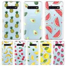 Soft Silicone Case For Samsung Galaxy Note 10 Pro Pineapple Avocado Back Cover For Samsung Galaxy S10E S10 Plus 5G Phone Case 2024 - buy cheap