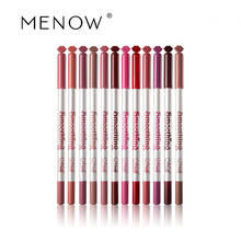 Menow/ Mellow-delineador de labios P124, 12 colores mezclados, resistente al agua, lápiz labial, cosméticos, comercio 2024 - compra barato