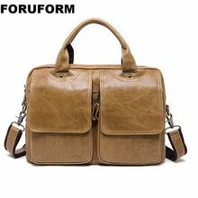 Men Briefcase Bag High Quality Business Genuine Leather Shoulder Messenger Bags Office Handbag 14 inch Laptop Handbags 2024 - buy cheap