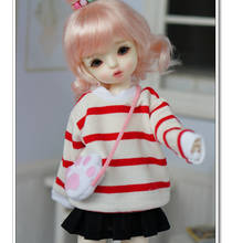 Bjd boneca pulôver com capuz branco e vermelho tiras camisas para 1/6 yod myou imda3.0 boneca acessórios roupas 2024 - compre barato