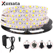 Luzes de tira conduzidas 5050 smd ip21 ip65 ip67 fita flexível impermeável rgb led luz fita diodo dc 12v ue/au/eua/reino unido plug
