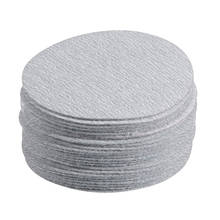 Uxcell-Discos de lijado de gancho y bucle, papel de lija flocado, arena 240, 30 piezas, 3 pulgadas, óxido de aluminio blanco seco 2024 - compra barato