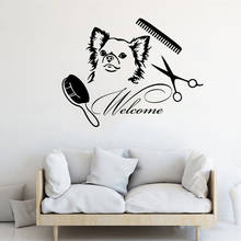 Welcome To Pet Salon Pet Washing Wall Sticker Pets Shop Store Decoration Cute Fashion Poster Mural Vinyl Art Wall Decals W594 2024 - buy cheap