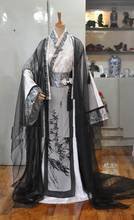 Tao Zui Black White Bamboo Ink Print Male Costume Ancient Chinese Childe Emperor Costume for Men cosplay 2024 - buy cheap