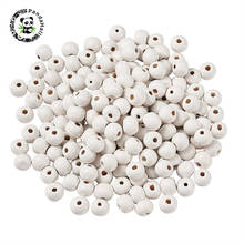 pandahall 300pcs White Natural Wood Beads 8x7mm Dyed Spacer Wooden Beads Balls for DIY Crafts Bracelets Jewelry Making Findings 2024 - buy cheap