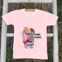 Ropa de moda para niñas de 24M a 9 años, camiseta Kawaii con patrón de Super mamá, informal, blanca, manga corta, novedad 2024 - compra barato