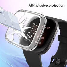 1PC Full Coverage Soft Clear Protective Film Cover For Fitbit Versa 2 TPU Plating Anti-fall Case Screen Protector Guard 2024 - buy cheap