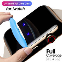 Nano Liquid UV Tempered Glass for apple watch 5 4 3 2 44mm 40mm 42mm 38mm full liquid uv glue Screen Protector film for iwatch 2024 - buy cheap