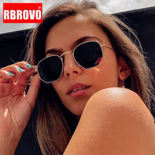 RBROVO-gafas De Sol clásicas De Metal para mujer y hombre, lentes De diseñador De marca, De lujo, pequeñas 2024 - compra barato