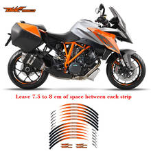 New motorcycle reflective rim 12 stripe sticker waterproof protection tire 17 size decal  for KTM DUKE 790 duke790 duke 2024 - buy cheap