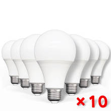 10pcs LED Bulb Lamps E27 AC220V 240V Light Bulb Real Power 20W 18W 15W 12W 9W 5W 3W Lampada Living Room Home LED Bombilla 2024 - купить недорого