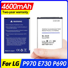 4600mAh BL-44JN BL44JN BL 44JN Battery for LG P970 P690 P693 E730 E510 C660 P698 C660 MS840 L5 E400 E610 E730 2024 - buy cheap