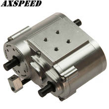 AXSPEED RC Car 2 Speed Transfer Case Metal CNC Gearbox 46x53x32mm for 1:10 RC Crawler Axial SCX10 D90 Upgrade Parts 2024 - buy cheap