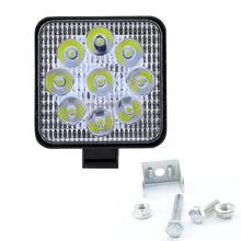 Luces LED antiniebla DE 27W para coche, Bombilla cuadrada para todoterreno, iluminación Exterior, para vehículo todoterreno, camión y carretilla elevadora 2024 - compra barato