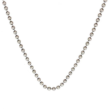 Cadena de bolas de plata brillante para hombre y mujer, collar de cadena redonda con cuentas de plata sólida S925, regalo de joyería Unisex 2024 - compra barato