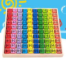 Montessori Toys 10x10cm Wooden Figure Blocks 99 Multiplication Table Math Teaching Aids Educational Toy Early Learning For Kids 2024 - buy cheap