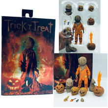Figura de acción NECA Trick R Treat, Sam recubierto con bolsa, piruleta, calabaza de Halloween, juguetes, muñeco de regalo de Navidad, 12cm 2024 - compra barato