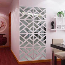 32 pçs 3d espelho acrílico adesivo de parede diy arte decalque do vinil decoração para casa removível grande 3d adesivos decorativos espelho padrão superfície 2024 - compre barato