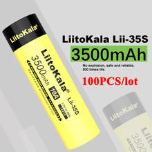 100PCS LiitoKala 18650 Battery Lii-35S 3.7V Li-ion 3500mAh 10A discharge Power battery For high drain devices 2024 - buy cheap