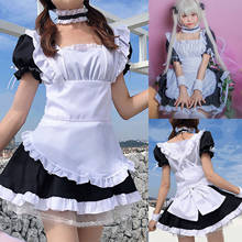 Women Maid Outfit Lolita Dress Cute Горничная Anime Black White Apron Cosplay Maid Dress Men Uniform Cafe Costume Mucama 2024 - buy cheap