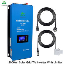 Inversor solar on grid, 2000w, envio da espanha, com sensor limitador, dc 45-90v, ac 220v, 230v, 240v, para painel solar de 30v, 36v 2024 - compre barato