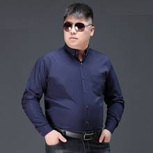 Men's Dress Shirt long Sleeve pockets 10XL purple navy Blue 6XL 7XL 8XL 9XL high quality Formal Casual oversize Men Shirt 52 54 2024 - buy cheap