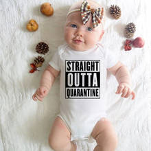 Social Distancing Newborn Baby Bodysuits Straight Outta Quarantine Funny Baby Boys Girls Onesie Baby Announcement Clothes Romper 2024 - buy cheap