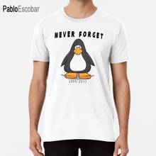 Clube pinguim nunca se esqueça t camisa clube pinguim clube nunca se esqueça de fechar meme clubpenguin online jogo de internet 2024 - compre barato