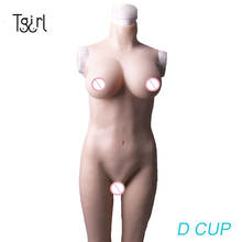 Tgirl кроссдресс боди костюм D чашки силиконовые формы груди полный тело обтягивающие половина брюки транссексуал Drag queen 2024 - купить недорого
