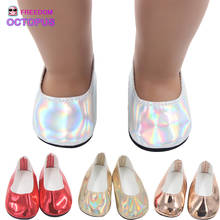 Обувь для кукол Reborn из полиуретана диаметром 7 см, Глянцевая блестящая обувь для кукол 43 см, подходит для американских кукол 18 дюймов 2024 - купить недорого