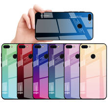 Градиентный чехол для телефона из закаленного стекла для Huawei P20 P30 Mate 20 10 Pro Nova 3 3i Honor 8X 10 Lite P Smart 2019 2024 - купить недорого