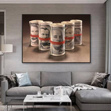 Cuadro moderno de dinero en lienzo, pintura de dólares en efectivo, carteles e impresiones, decoración para las paredes del salón, Mural, sin marco 2024 - compra barato