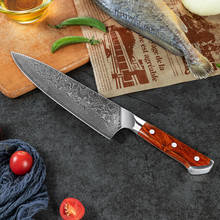 8 Inch Kitchen Knife Japanese forged Damascus Chef Knives 67 Layer VG10 Stainless Steel Cooking Knife Solid Ebony Wooden Handle 2024 - buy cheap