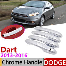 Для Dodge Dart 2013 ~ 2016 роскошный хром внешняя дверная ручка крышка наклейки на автомобиль отделка набор из 4 дверей 2014 2015 2024 - купить недорого