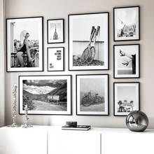 Black White Nordic Vintage Poster Lady Las Vegas Venice Road tennis Canvas Paintings Wall Decor Posters And Prints Living Room 2024 - buy cheap
