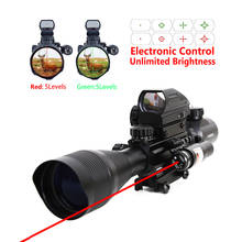 Optics red and green reticle night vision 4-16X50EG riflescope with free float rail mounts 3 in 1 Combo Scope For Hunting 2024 - buy cheap